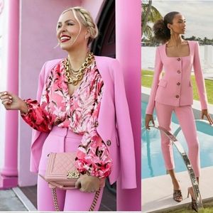 Veronica Beard Ría Square Neck Blazer jacket barbie pink size 0